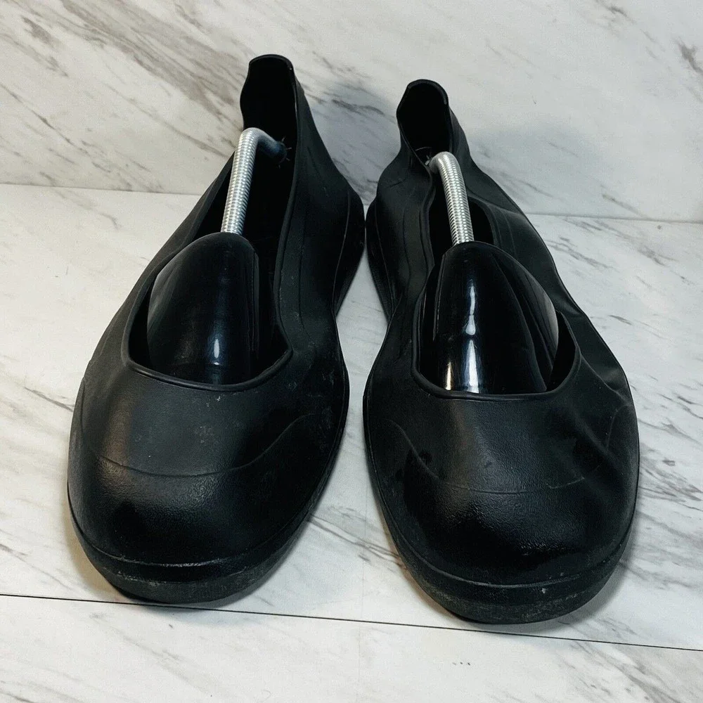 CrewGuard Shoes For Crews Slip Resistant Overshoes Unisex Black Latex M Men 8-9